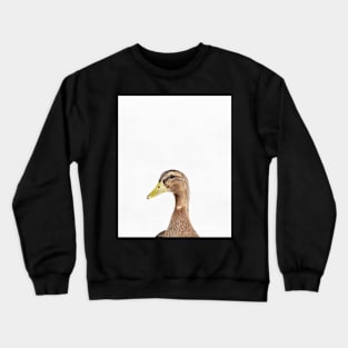 Duck print, Nursery, Animal, Kids room, Modern art, Wall decor Crewneck Sweatshirt